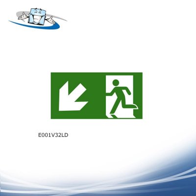 Signshine wall - Segnaletica di uscita di sicurezza luminescente a parete in varie misure e simboli