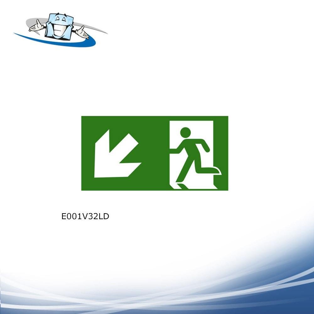 Signshine wall - Segnaletica di uscita di sicurezza luminescente a parete in varie misure e simboli