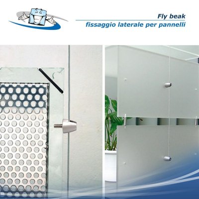 Fly Beak - Fissaggio laterale per pannelli sospesi
