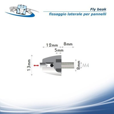 Fly Beak - Fissaggio laterale per pannelli sospesi
