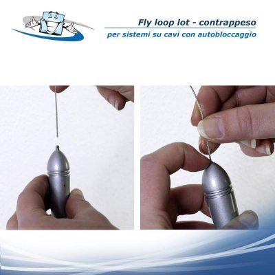 Fly loop lot - Contrappeso per sistemi su cavi con autobloccaggio
