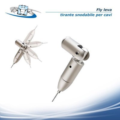 Fly leva tirante snodabile in ottone per cavi