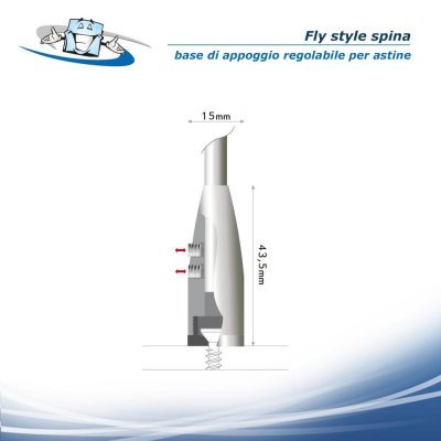 Fly style spina - Base d'appoggio regolabile per astine