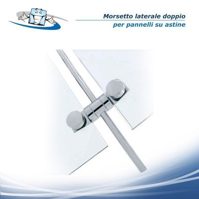 Fly style cupido - Morsetto laterale doppio per pannelli su astine