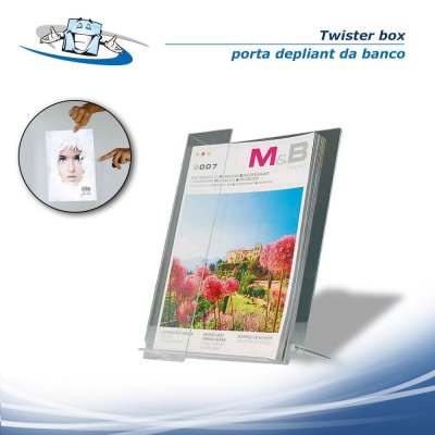 Twister box - Espositore porta depliant da banco in diversi formati