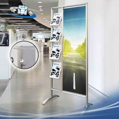 Soistes Kombi - Espositore porta cataloghi con ripiani in formato A4 regolabile