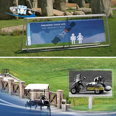 Cornice in alluminio Monsterframe per fissaggio banner e teloni pubblicitari di grandi dimensioni