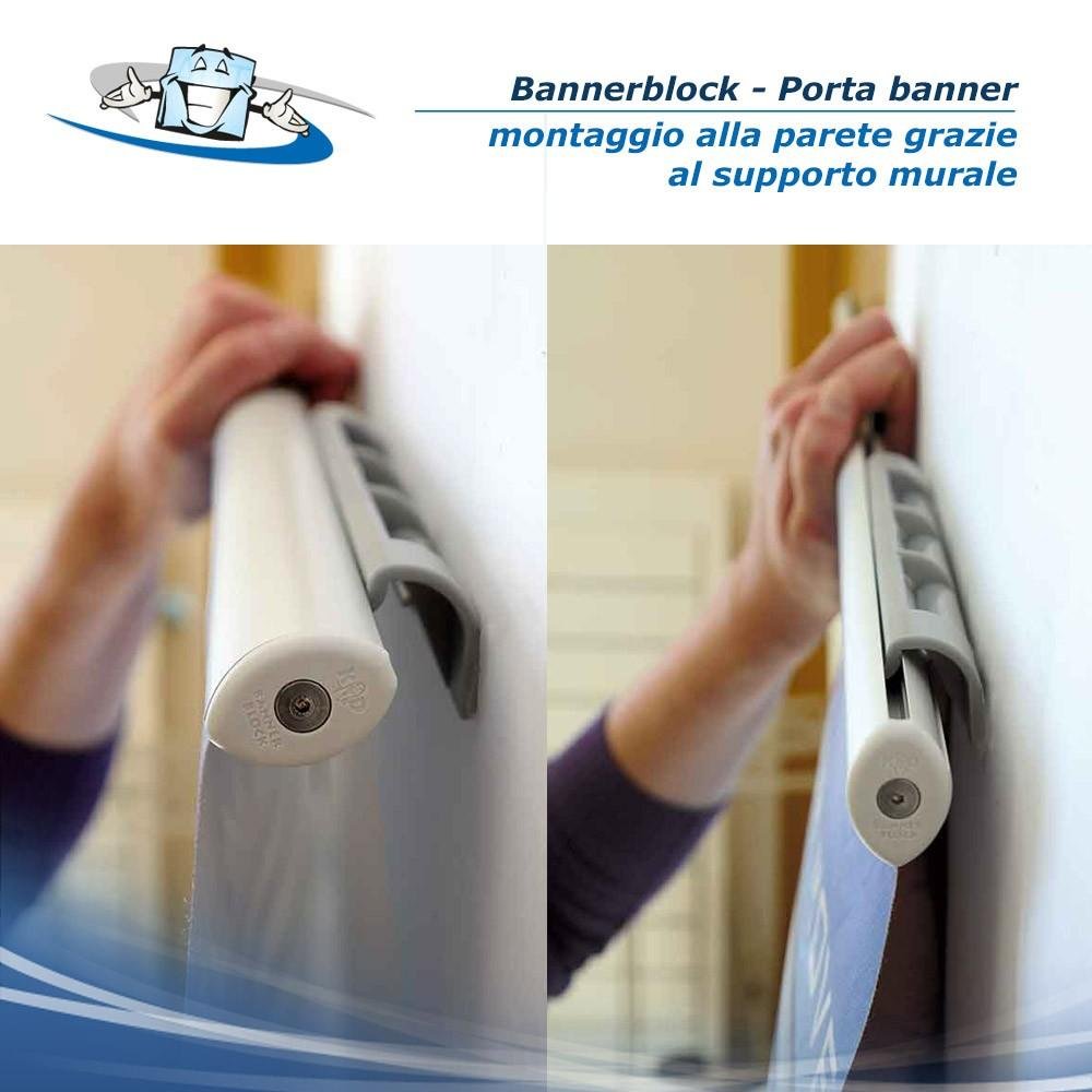 Porta banner tessili, poster, immagini e stampe pubblicitari per parete e a soffitto in diverse dimensioni