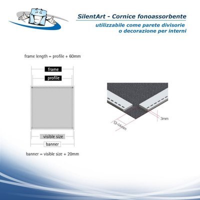 Framframe silentART - Cornice fonoassorbente utilizzabile come parete divisorie o decorazione per interni