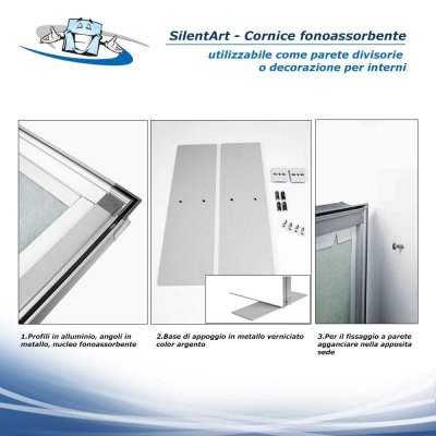 Framframe silentART - Cornice fonoassorbente utilizzabile come parete divisorie o decorazione per interni