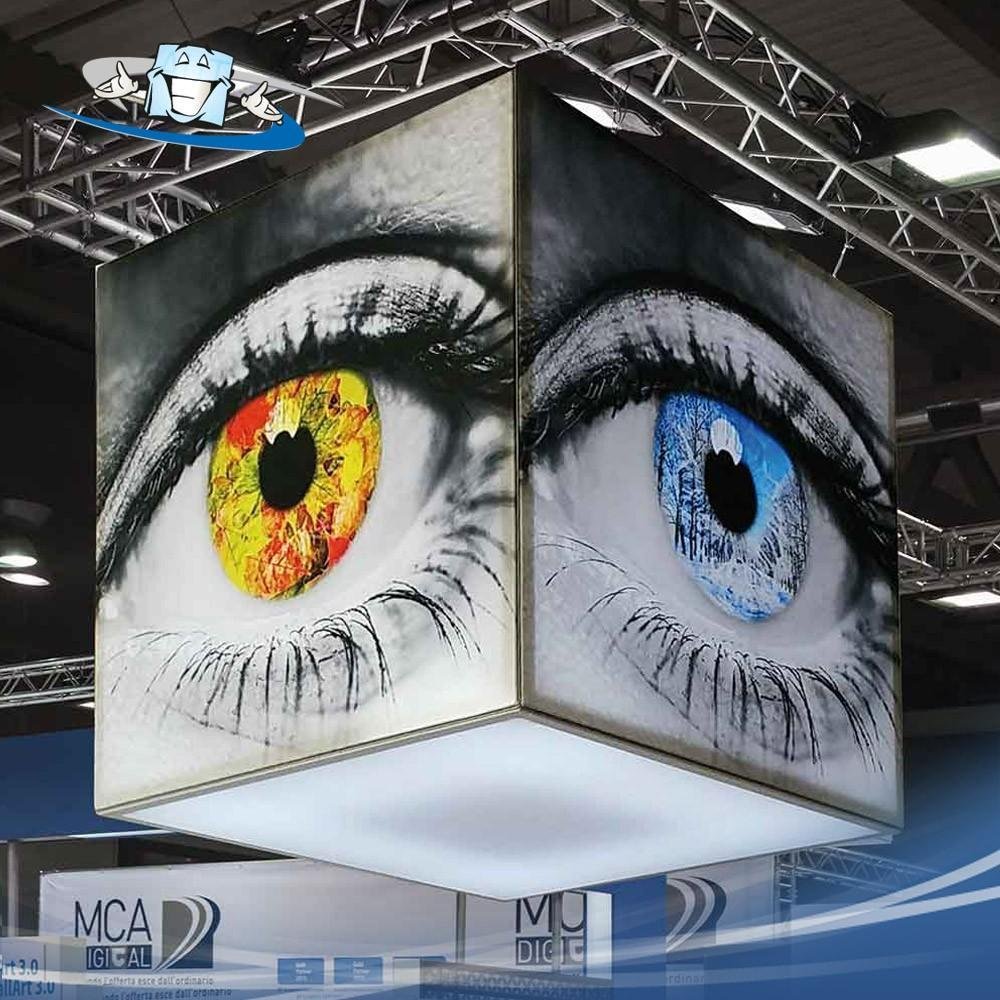 Cubox - Espositore pubblicitario a forma di cubo in 3 formati con personalizzazione inclusa