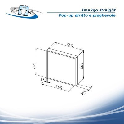 Ima2go straight - Pop-up diritto e pieghevole, parete divisoria con personalizzazione inclusa