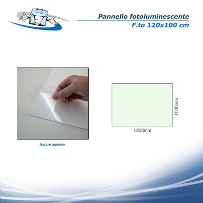 Pannello rigido biadesivo in PVC fotoluminescente
