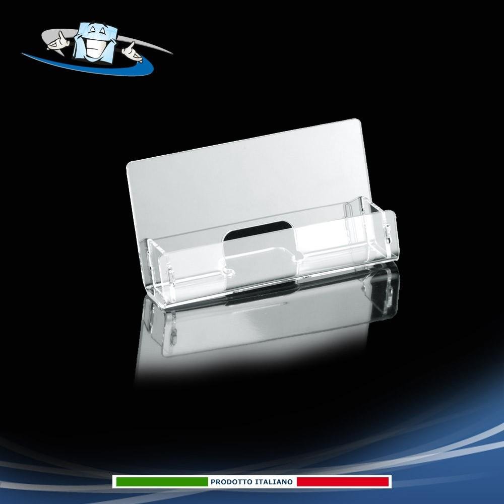 Porta biglietti da visita in plexiglass da tavolo