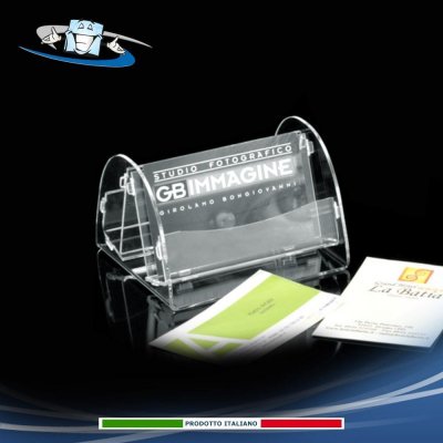 Porta biglietti da visita in plexiglass da tavolo