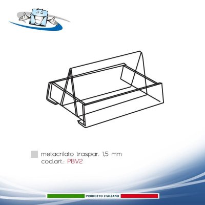 Porta biglietti da visita in plexiglass da tavolo