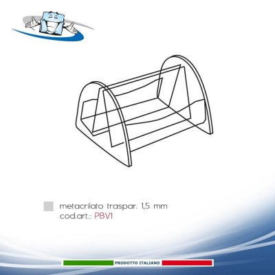 Porta biglietti da visita in plexiglass da tavolo