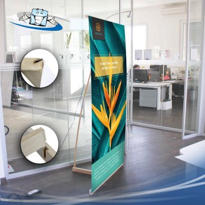 Eco stand - Espositore magnetico in legno ecologico e riciclabile con personalizzazione inclusa