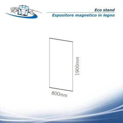 Eco stand - Espositore magnetico in legno ecologico e riciclabile con personalizzazione inclusa
