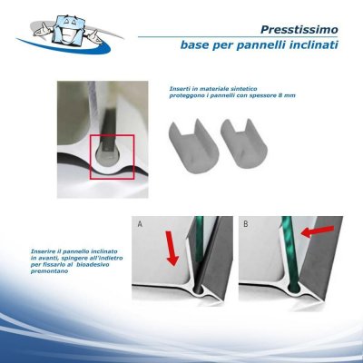 Presstissimo - Base per pannelli monofacciali inclinati con personalizzazione inclusa