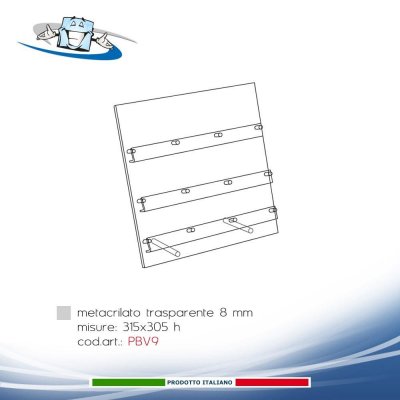 Dispenser porta biglietti da visita multitasca in plexiglass da banco