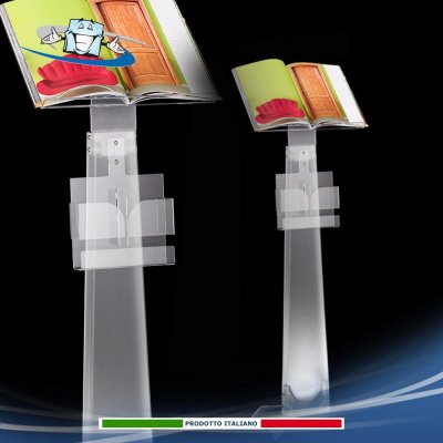Piantana per depliant in plexiglass espositore da terra multifunzione