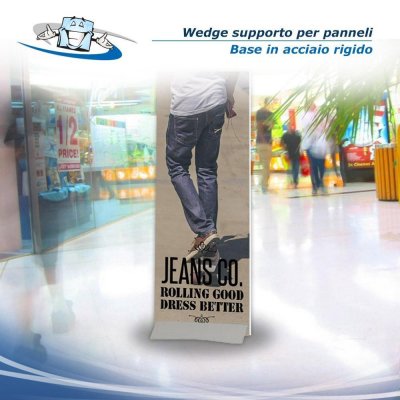 Base in acciaio per pannelli rigidi Wedge in diverse dimensioni