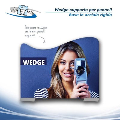Base in acciaio per pannelli rigidi Wedge in diverse dimensioni