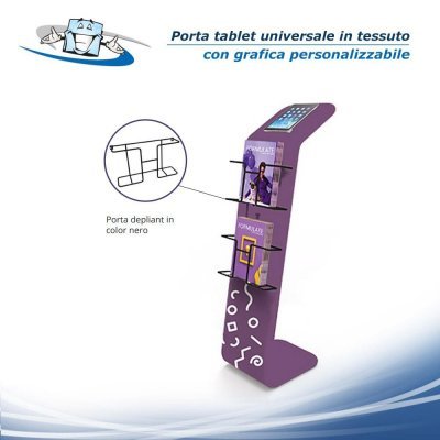 Porta Tablet Universale Formulate - Supporto tablet regolabile anche bifacciale con personalizzazione inclusa