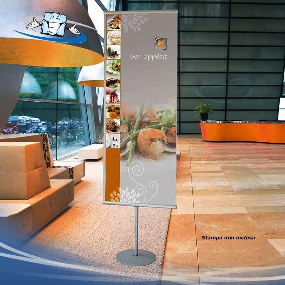 Bannerboy style - Portabanner da terra autoportante monofacciale o bifacciale