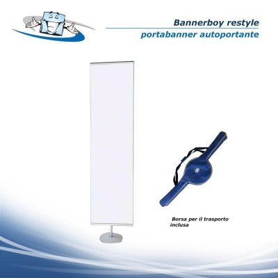 Bannerboy style - Portabanner da terra autoportante monofacciale o bifacciale