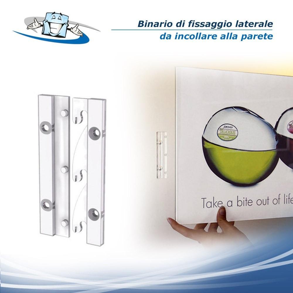 Fisso panel connector - Fissaggio a binario laterale invisibile da incollare