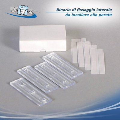 Fisso panel connector - Fissaggio a binario laterale invisibile da incollare