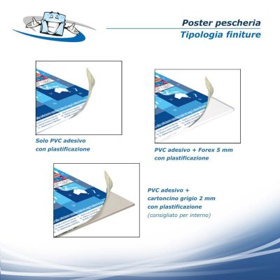 Poster pescheria "Zone FAO" con adesivo in PVC o supporto rigido
