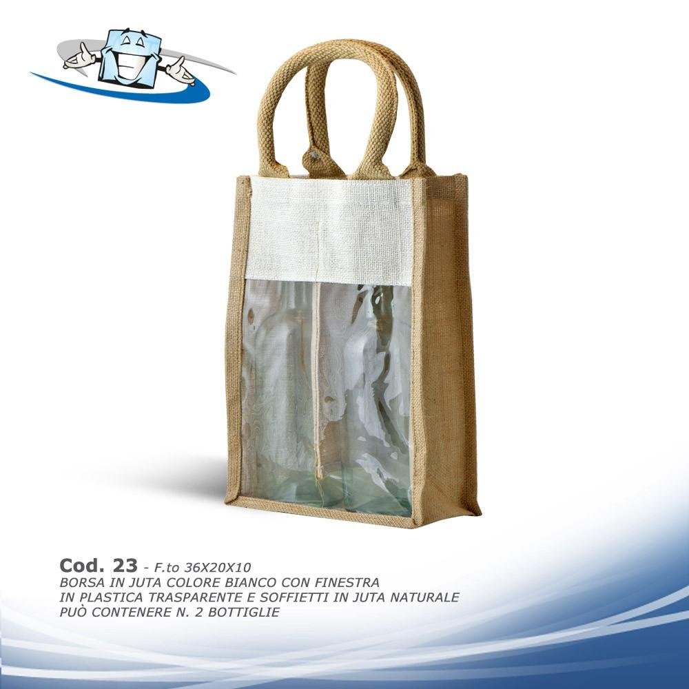 N. 50 borse shopping in Juta porta bottiglie e vasetti disponibili in diversi colori