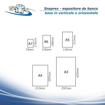 Snaprex - Espositore da banco con tasche in plexiglass in vari formati
