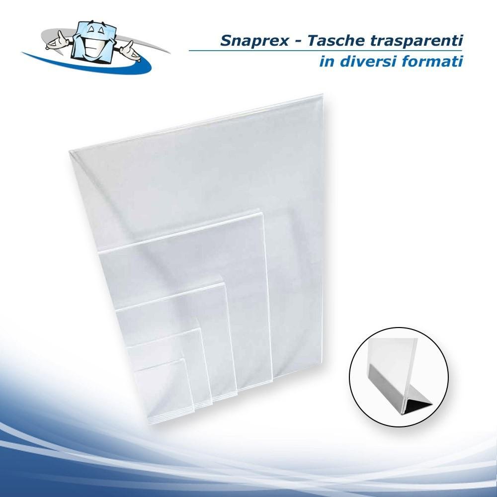 Tasca porta informazioni trasparente per espositore da banco SNAPREX