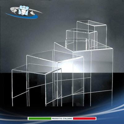 Alzata espositiva per vetrina, Ripiani in Plexiglass varie dimensioni