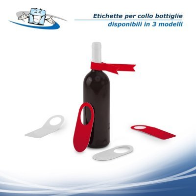 Etichette per collo bottiglia con personalizzazione inclusa