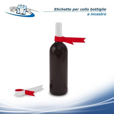 Etichette per collo bottiglia con personalizzazione inclusa