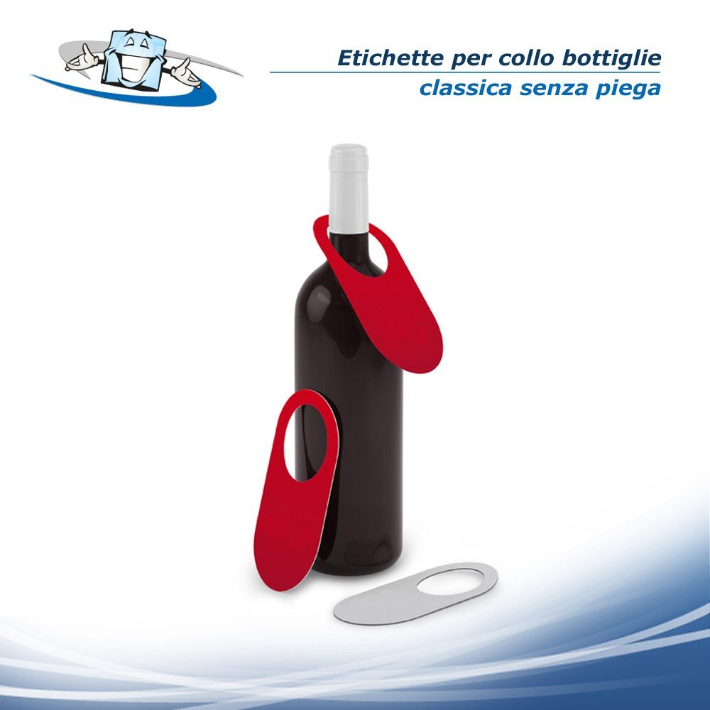 Etichette per collo bottiglia con personalizzazione inclusa