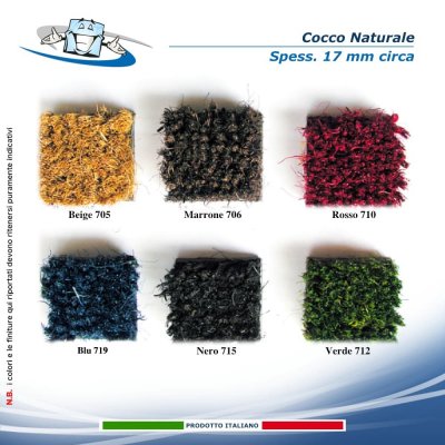 Zerbini Personalizzabili tagliati su misura in cocco naturale o fibra sintetica, tappeti anche sagomati