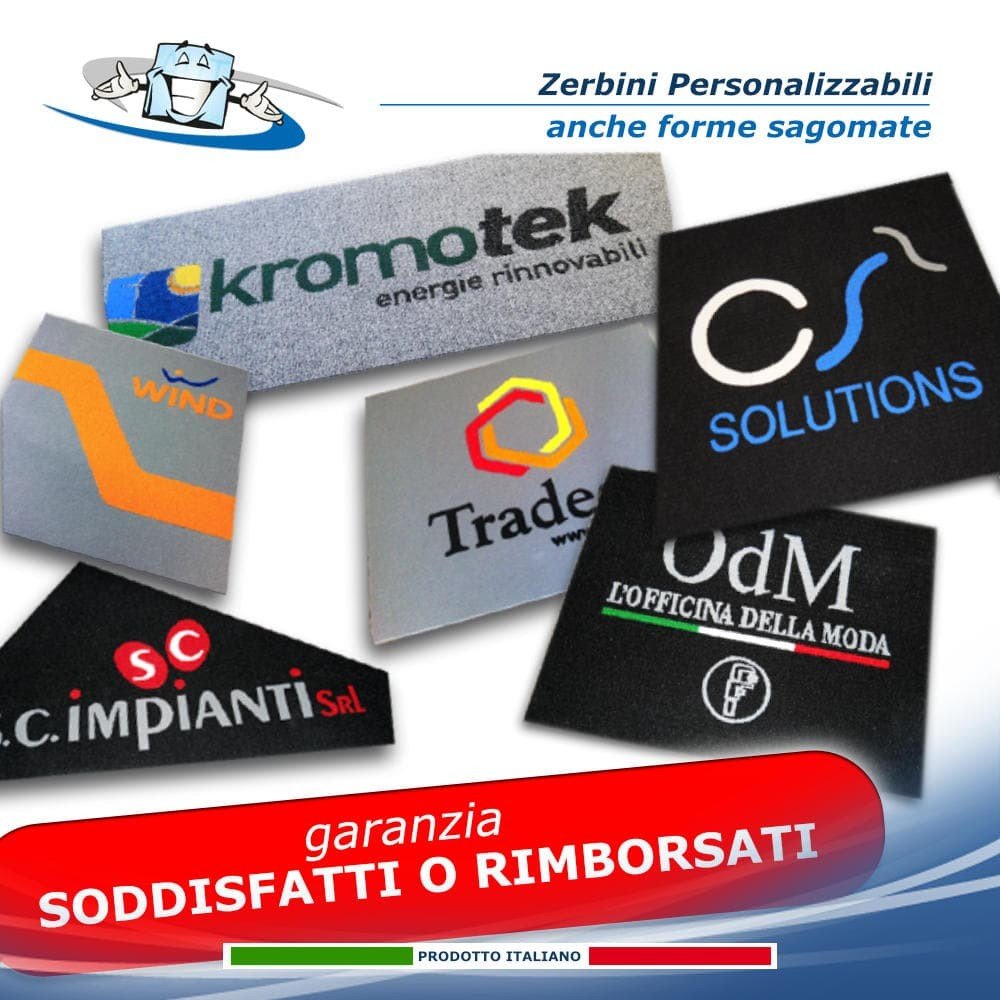 Zerbini Personalizzabili tagliati su misura in cocco naturale o fibra sintetica, tappeti anche sagomati