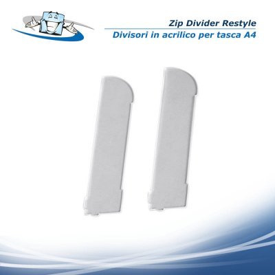 Zip Divider Restyle - Coppia di divisori per tasca A4 in acrilico trasparente