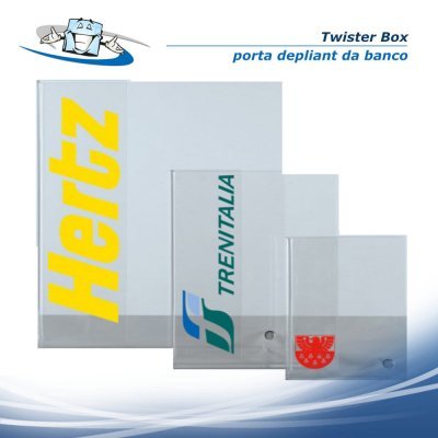 Twister box - Espositore porta depliant da banco in diversi formati