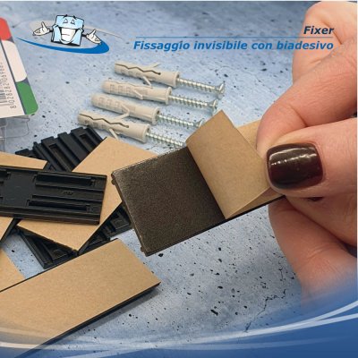 Fixer - Sistema di fissaggio invisibile con biadesivo