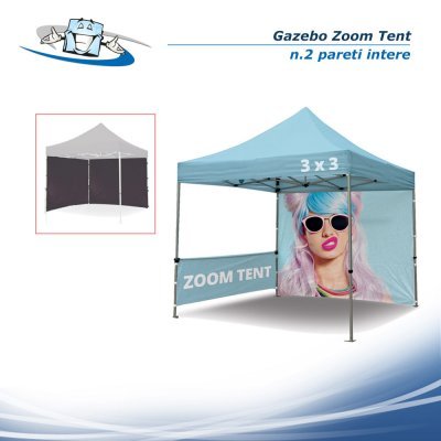 Parete Intera 300x300 cm per Gazebo Zoom Tent disponibile vari colori