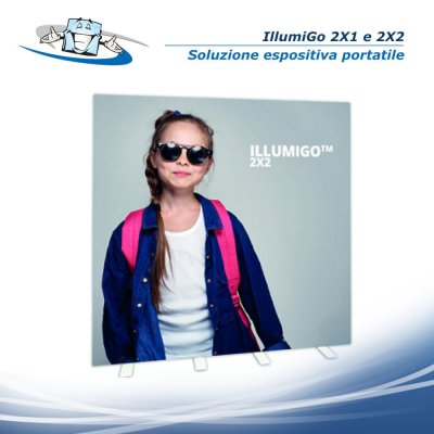 llumigo soluzione espositiva - Totem bifacciale retroilluminato