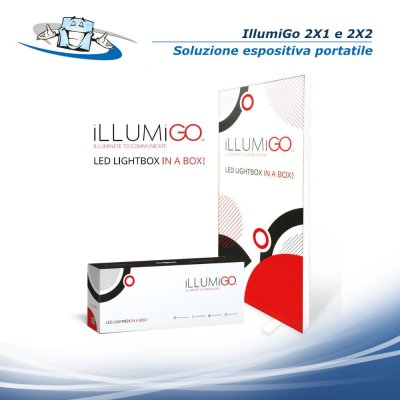llumigo soluzione espositiva - Totem bifacciale retroilluminato