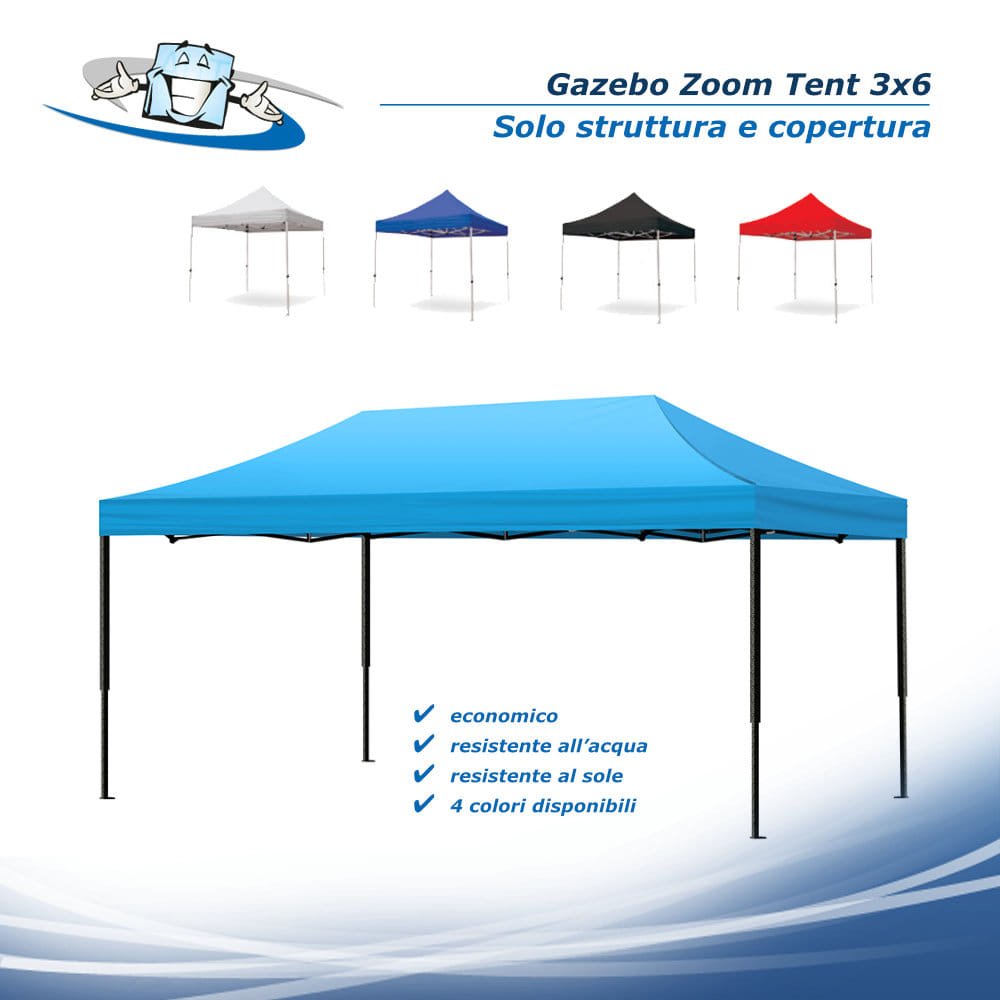 Gazebo Zoom Tent 3x6 m - Padiglione pubblicitario personalizzabile per fiere e manifestazioni